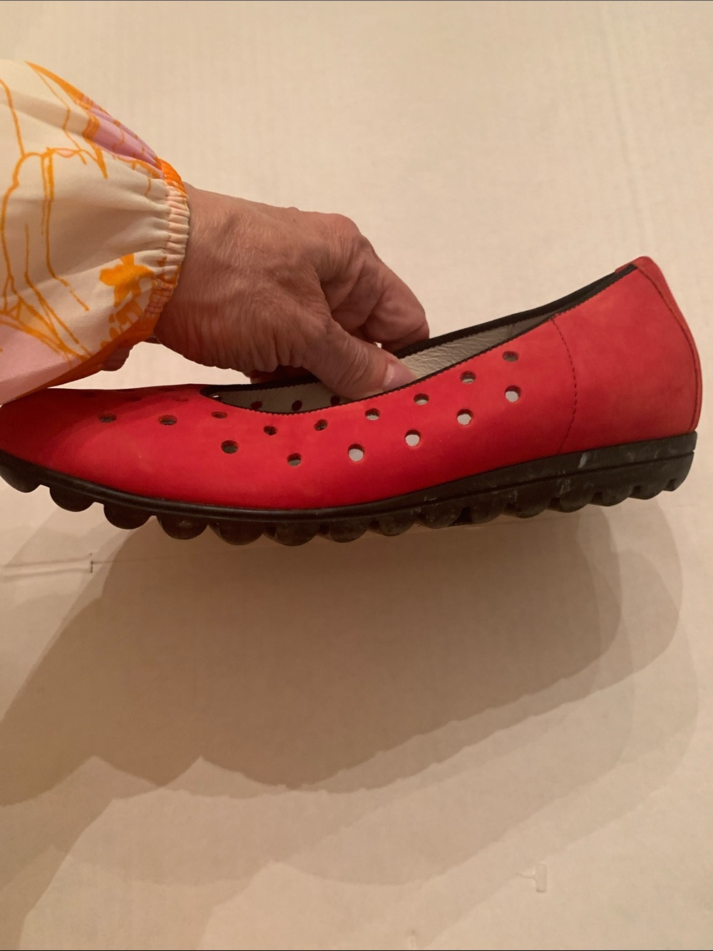 VGUC Waldlaufer Hadya Red suede flats women size 8 - Picture 11 of 14